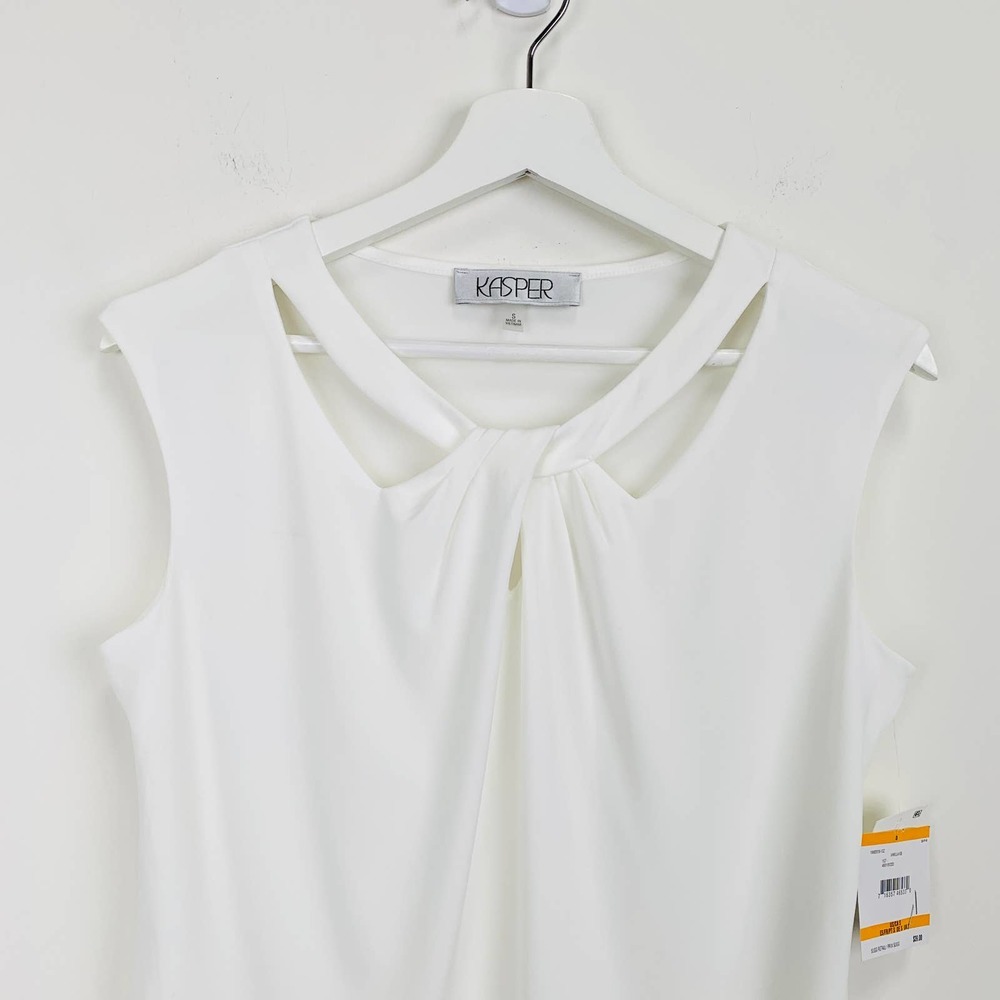 NWT KASPER Crossover Cutout Top Size S - Picture 4 of 11